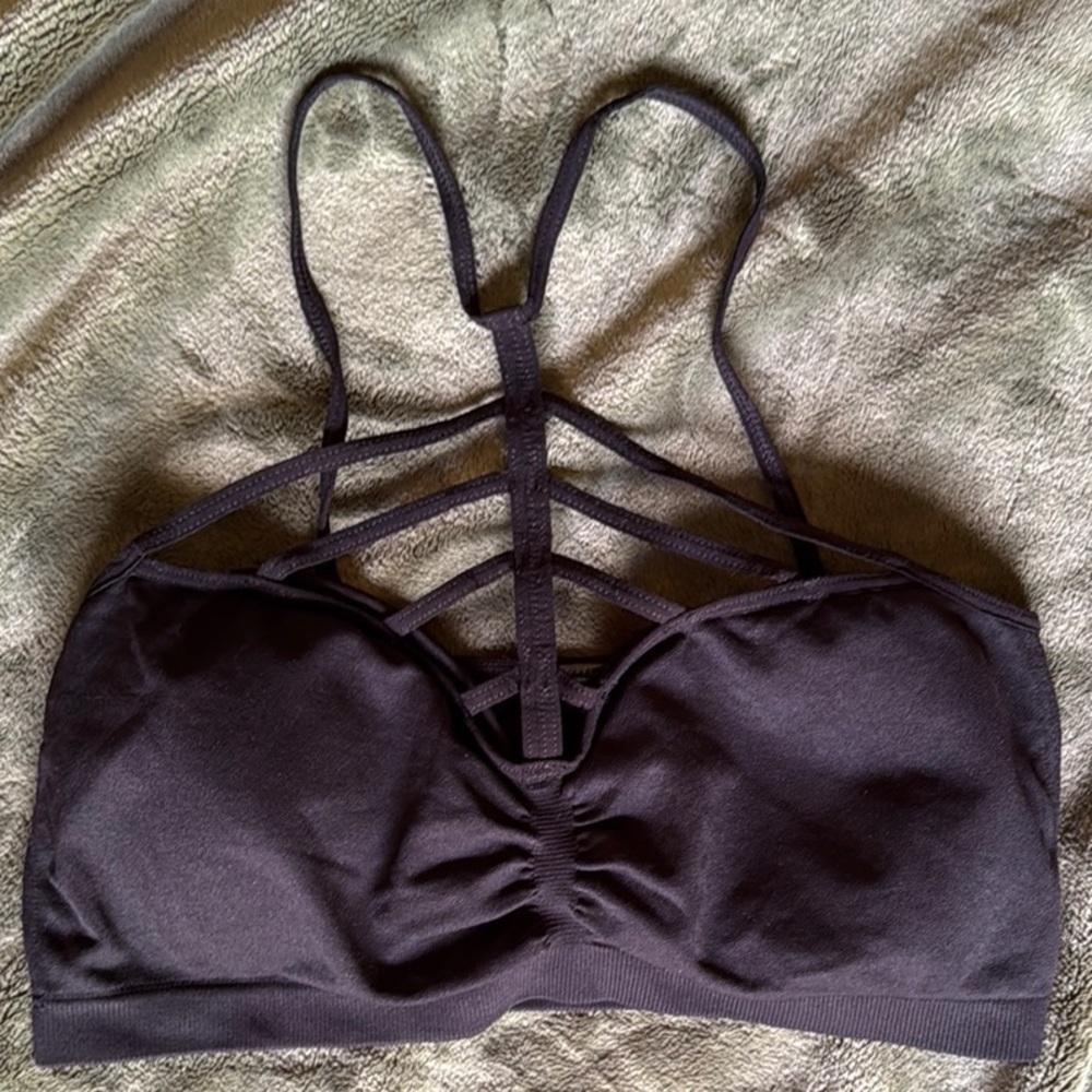 Bebe Black Strappy Women's Bralette Size M
